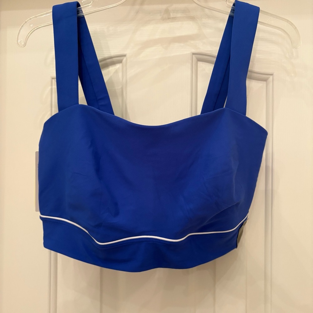 All in Motion Blue Top with White Accents